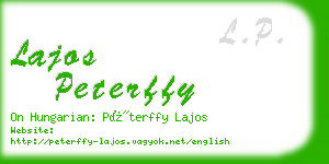 lajos peterffy business card